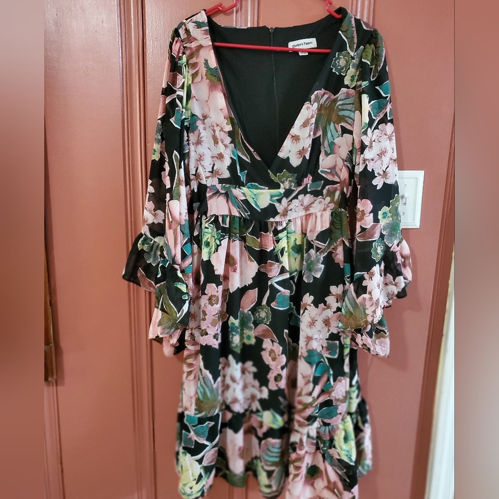 Shelby & Palmer Floral summer and spring dress 18 EUC